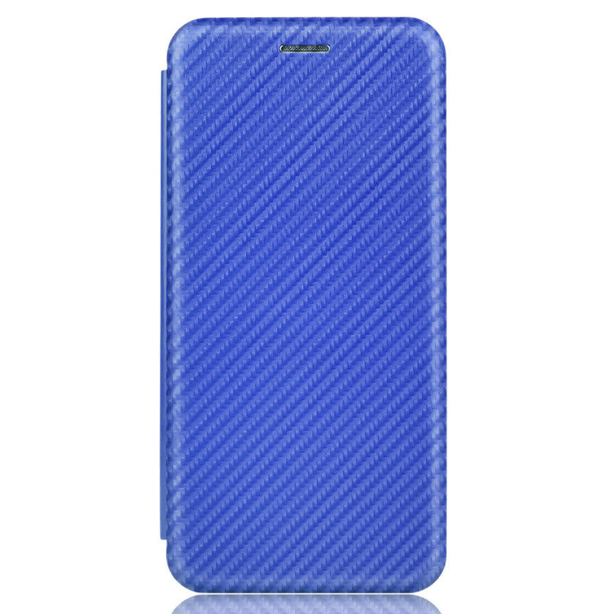 Auto-absorbed Carbon Fiber Leather Case with Ring Strap for iPhone 13 Pro Max 6.7 inch