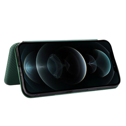 Auto-absorbed Carbon Fiber Leather Case with Ring Strap for iPhone 13 Pro Max 6.7 inch