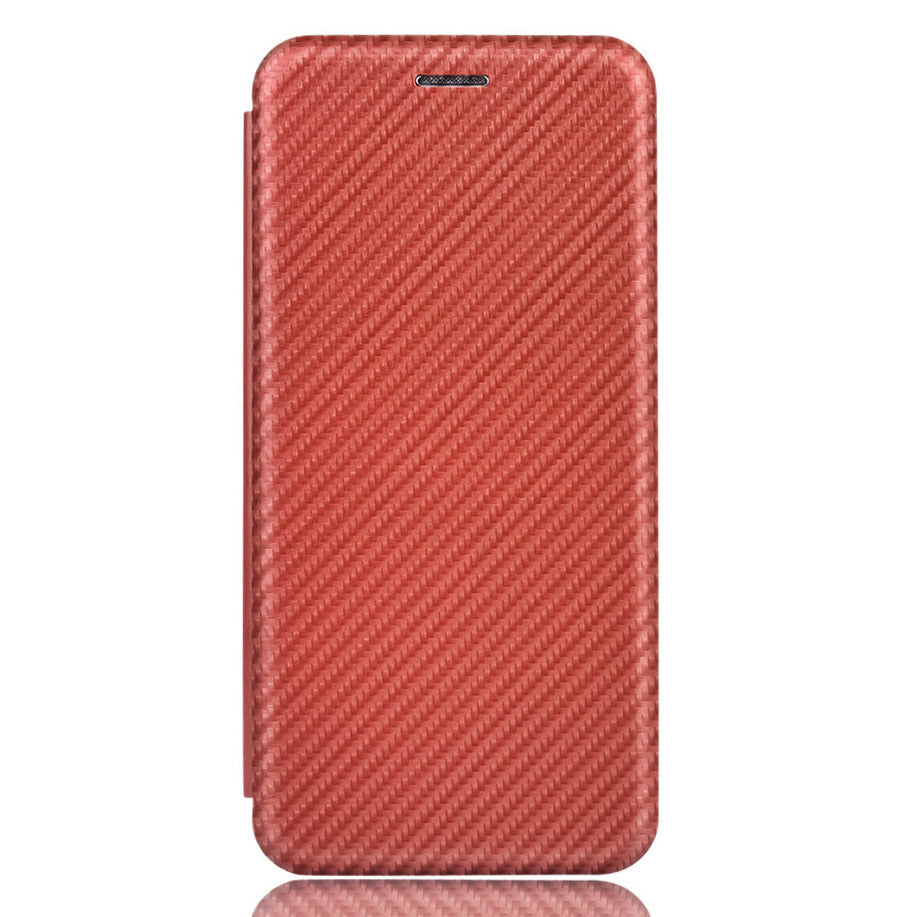 Auto-absorbed Carbon Fiber Leather Case with Ring Strap for iPhone 13 Pro Max 6.7 inch