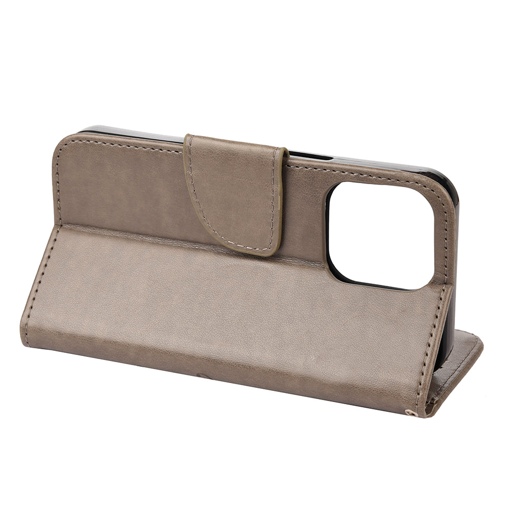 All-round protective Butterfly Flower Imprint Leather Wallet Phone Stand Case for iPhone 13 Pro 6.1 inch