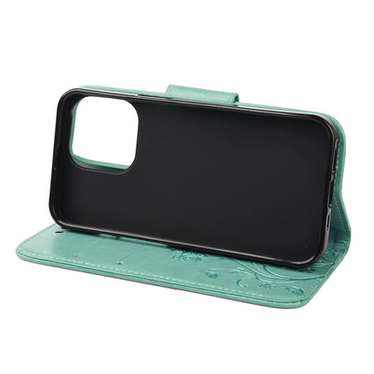 All-round protective Butterfly Flower Imprint Leather Wallet Phone Stand Case for iPhone 13 Pro 6.1 inch