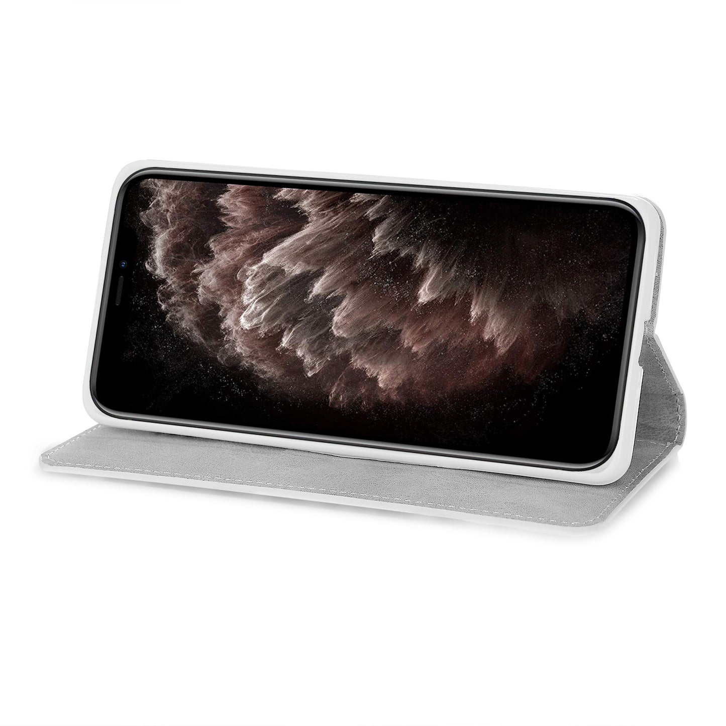 Glittery Powder Leather Wallet Phone Protective Case with Stand and Strap for iPhone 13 Pro Max 6.7 inch