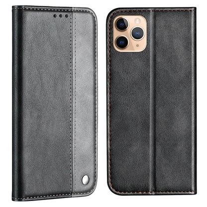 Color Splicing Business Style Leather Phone Case for iPhone 13 Pro Max 6.7 inch