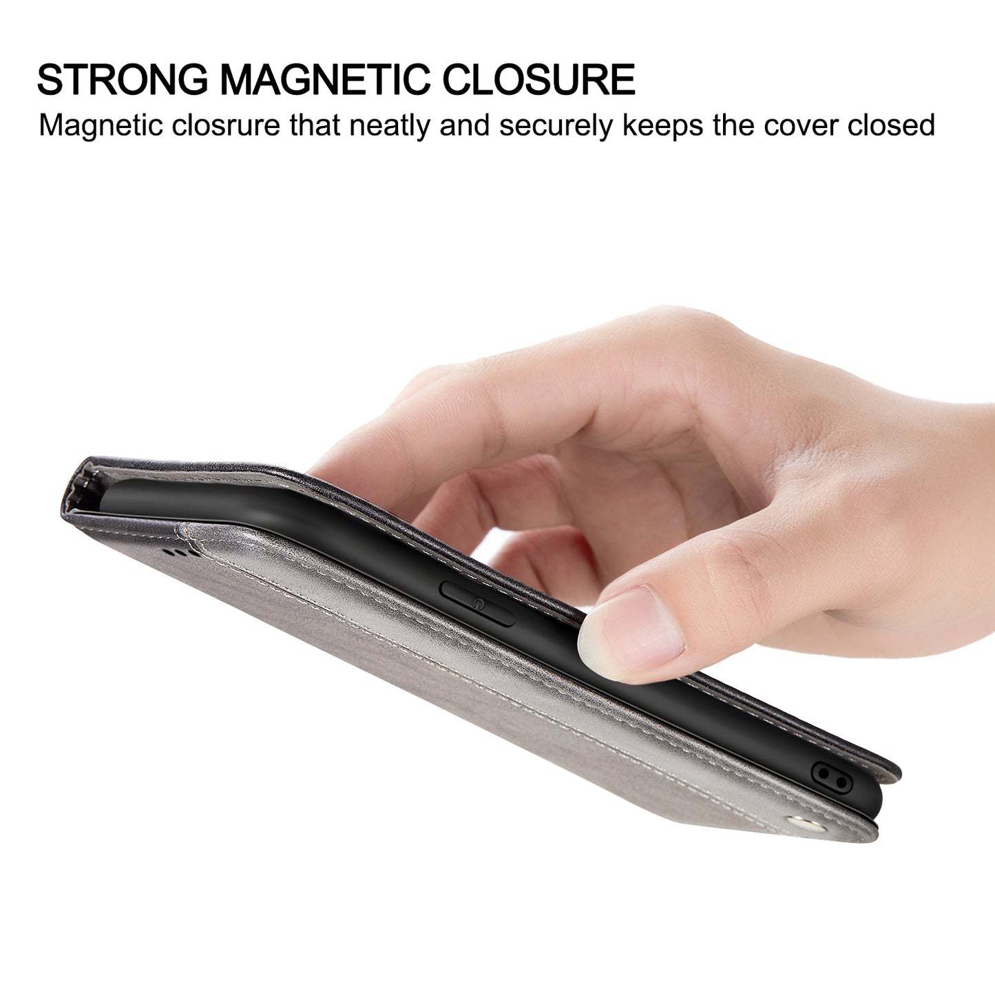 Color Splicing Business Style Leather Phone Case for iPhone 13 Pro Max 6.7 inch