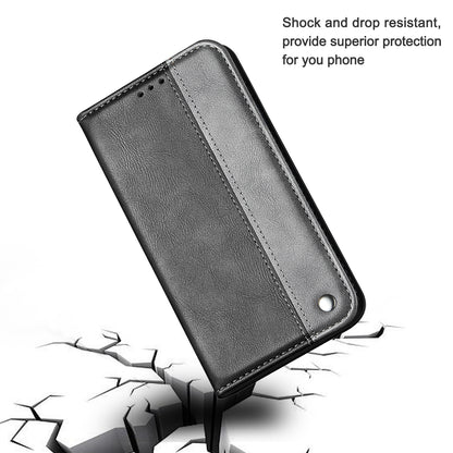 Color Splicing Business Style Leather Phone Case for iPhone 13 Pro Max 6.7 inch