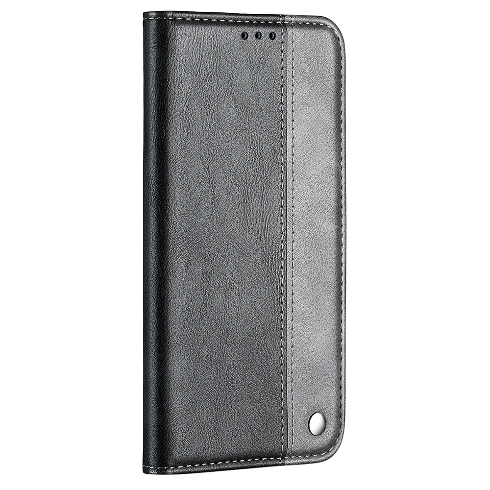 Color Splicing Business Style Leather Phone Case for iPhone 13 Pro Max 6.7 inch