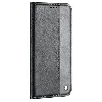 Color Splicing Business Style Leather Phone Case for iPhone 13 Pro Max 6.7 inch