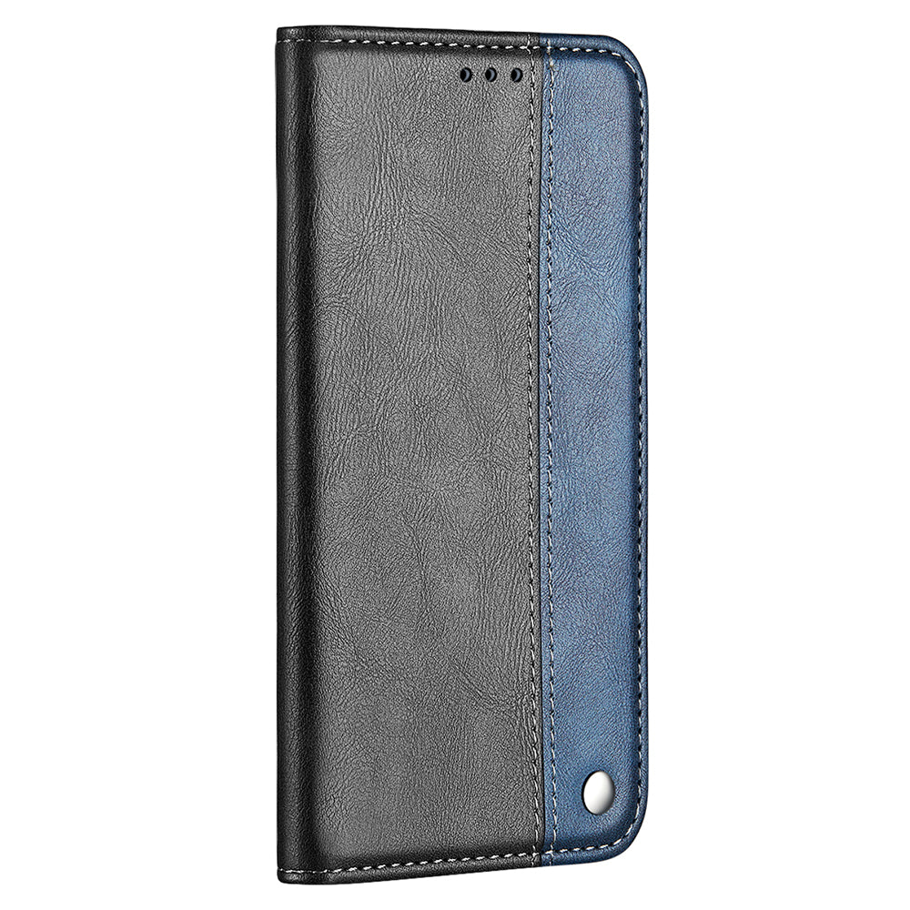 Color Splicing Business Style Leather Phone Case for iPhone 13 Pro Max 6.7 inch