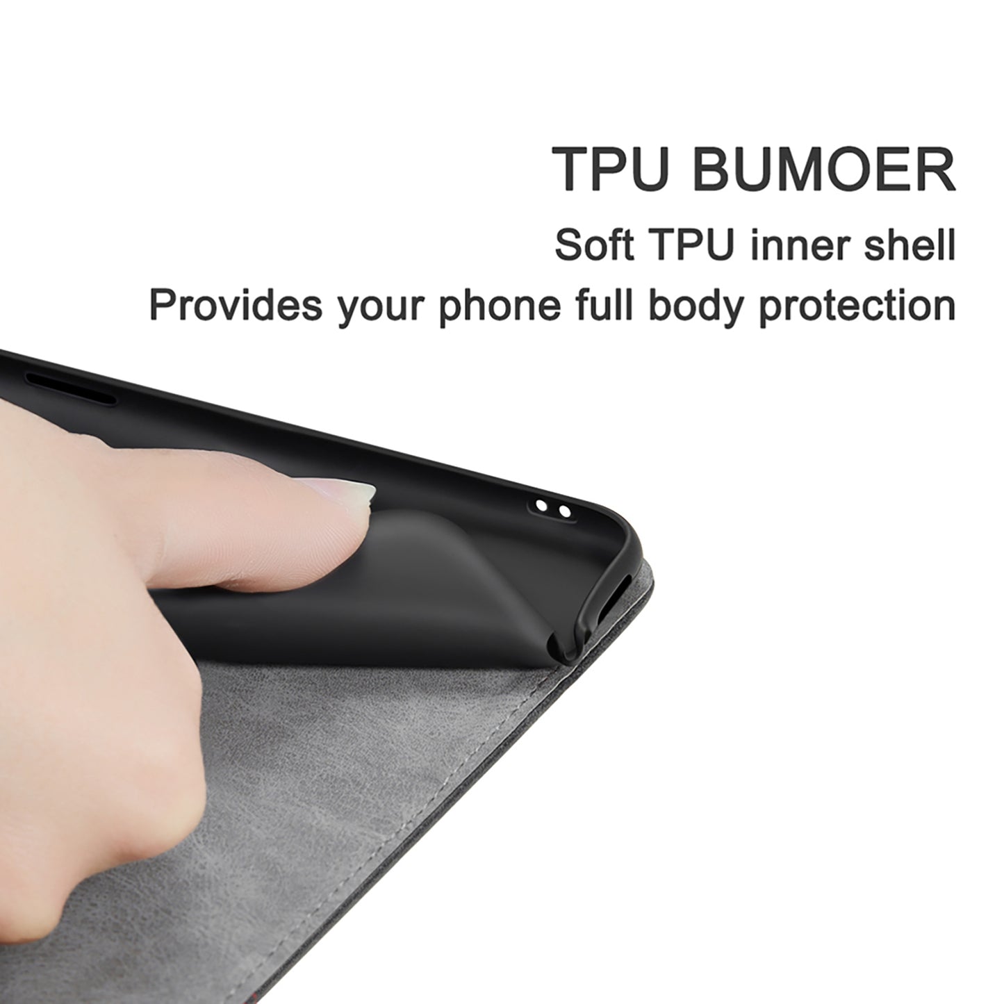 Color Splicing Business Style Leather Phone Case for iPhone 13 Pro Max 6.7 inch