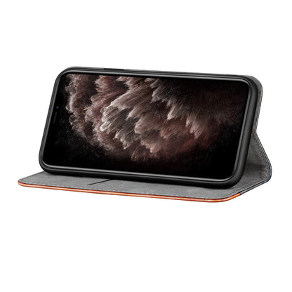Color Splicing Business Style Leather Phone Case for iPhone 13 Pro Max 6.7 inch