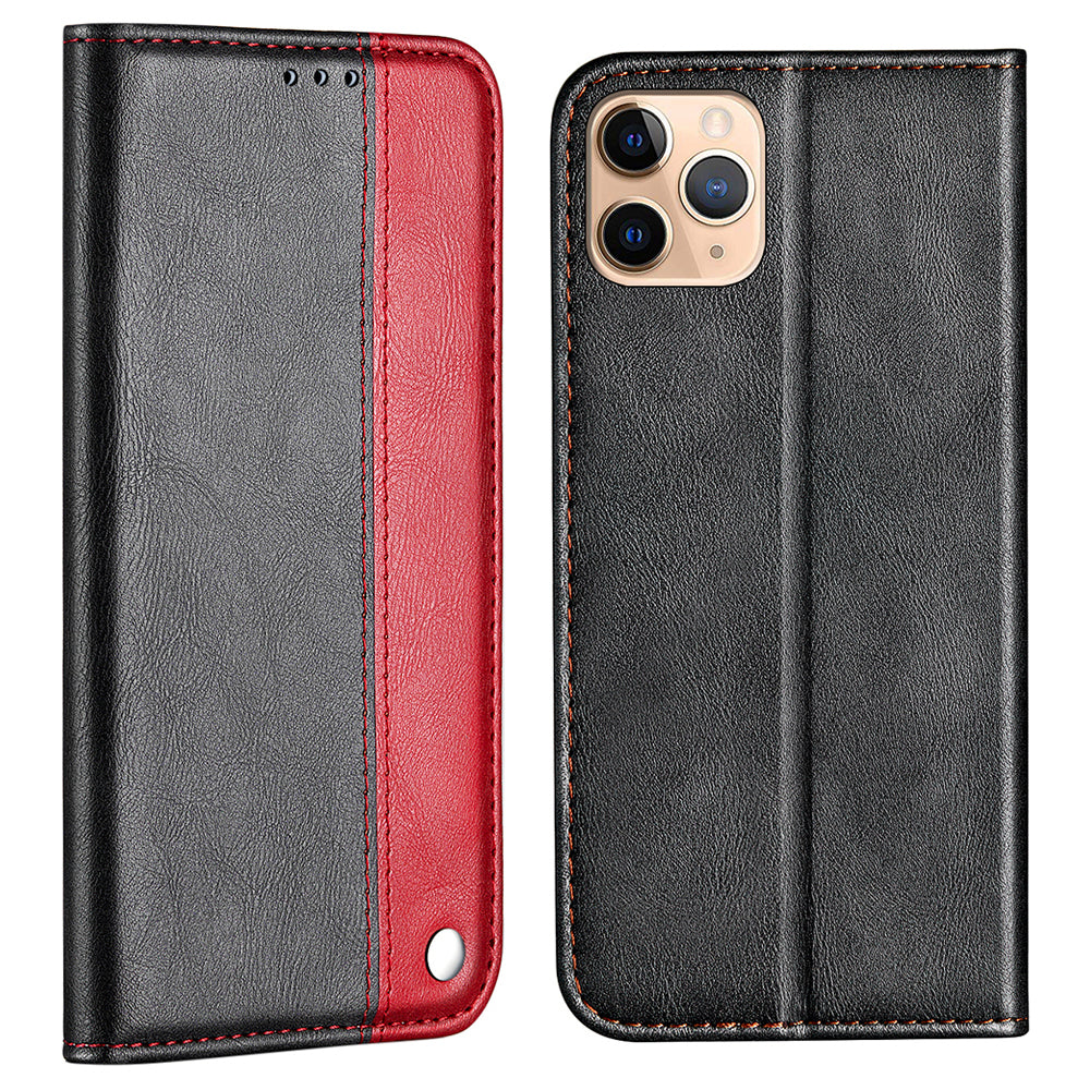 Color Splicing Business Style Leather Phone Case for iPhone 13 Pro Max 6.7 inch
