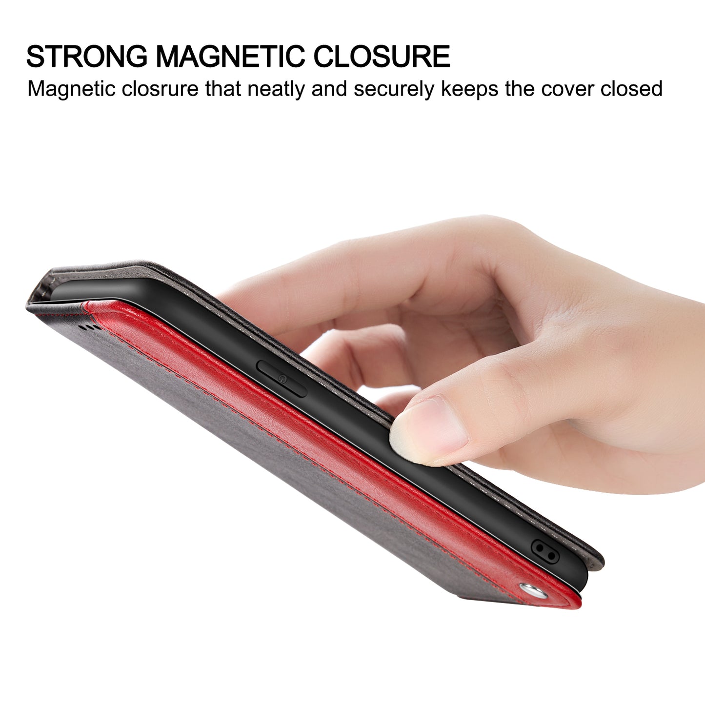 Color Splicing Business Style Leather Phone Case for iPhone 13 Pro Max 6.7 inch
