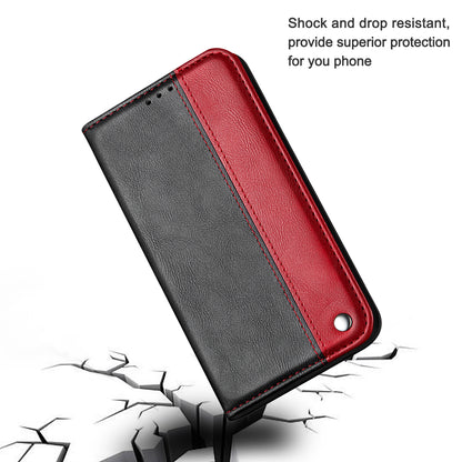 Color Splicing Business Style Leather Phone Case for iPhone 13 Pro Max 6.7 inch