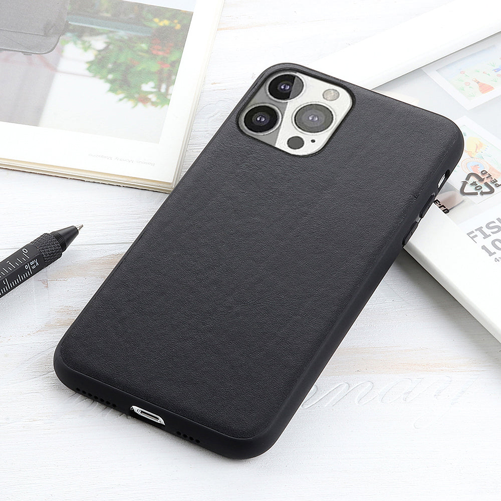Drop Tested Shockproof Genuine Leather Hard Back Cover Protection Slim Case for iPhone 13 Pro 6.1 inch