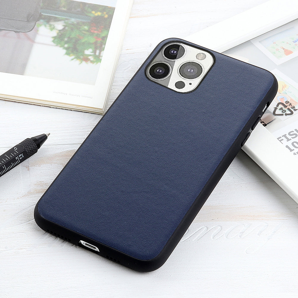 Drop Tested Shockproof Genuine Leather Hard Back Cover Protection Slim Case for iPhone 13 Pro 6.1 inch