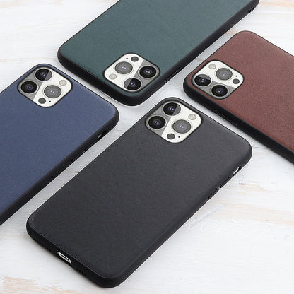 Drop Tested Shockproof Genuine Leather Hard Back Cover Protection Slim Case for iPhone 13 Pro 6.1 inch
