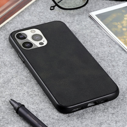 Leather Coated Protective Phone Back Case Shell for iPhone 13 Pro 6.1 inch