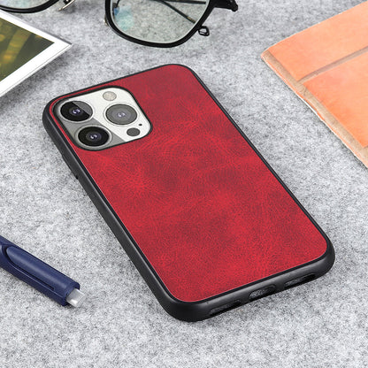 Leather Coated Protective Phone Back Case Shell for iPhone 13 Pro 6.1 inch