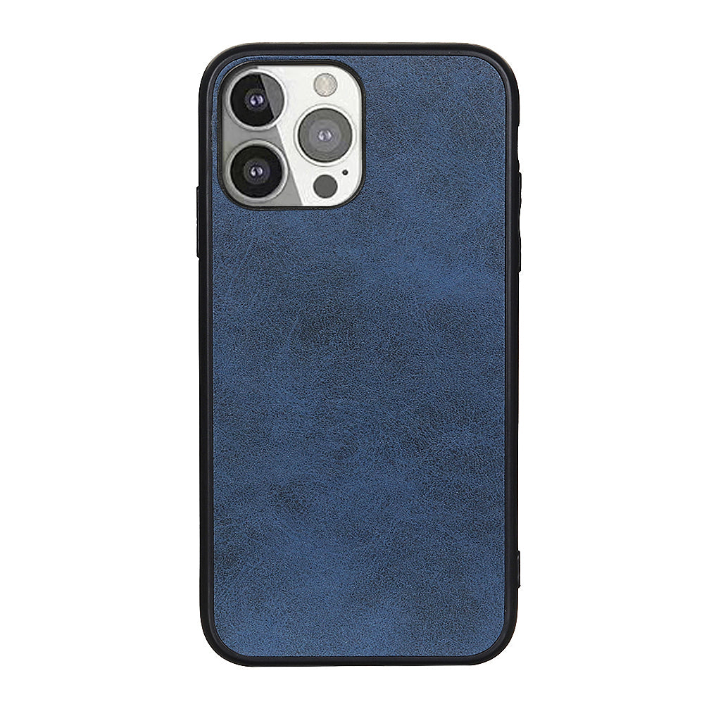 Leather Coated Protective Phone Back Case Shell for iPhone 13 Pro 6.1 inch