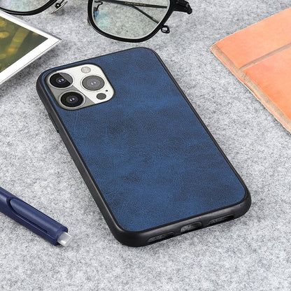Leather Coated Protective Phone Back Case Shell for iPhone 13 Pro 6.1 inch