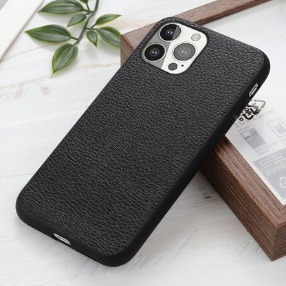 Litchi Texture Anti-drop Leather Phone Back Cover for iPhone 13 Pro 6.1 inch