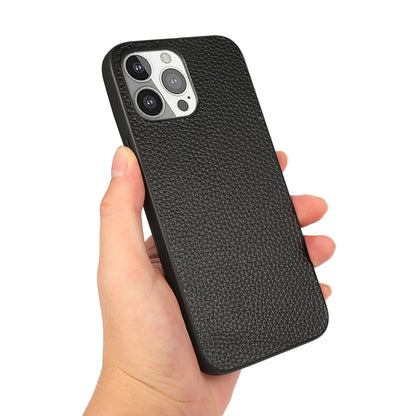 Litchi Texture Anti-drop Leather Phone Back Cover for iPhone 13 Pro 6.1 inch