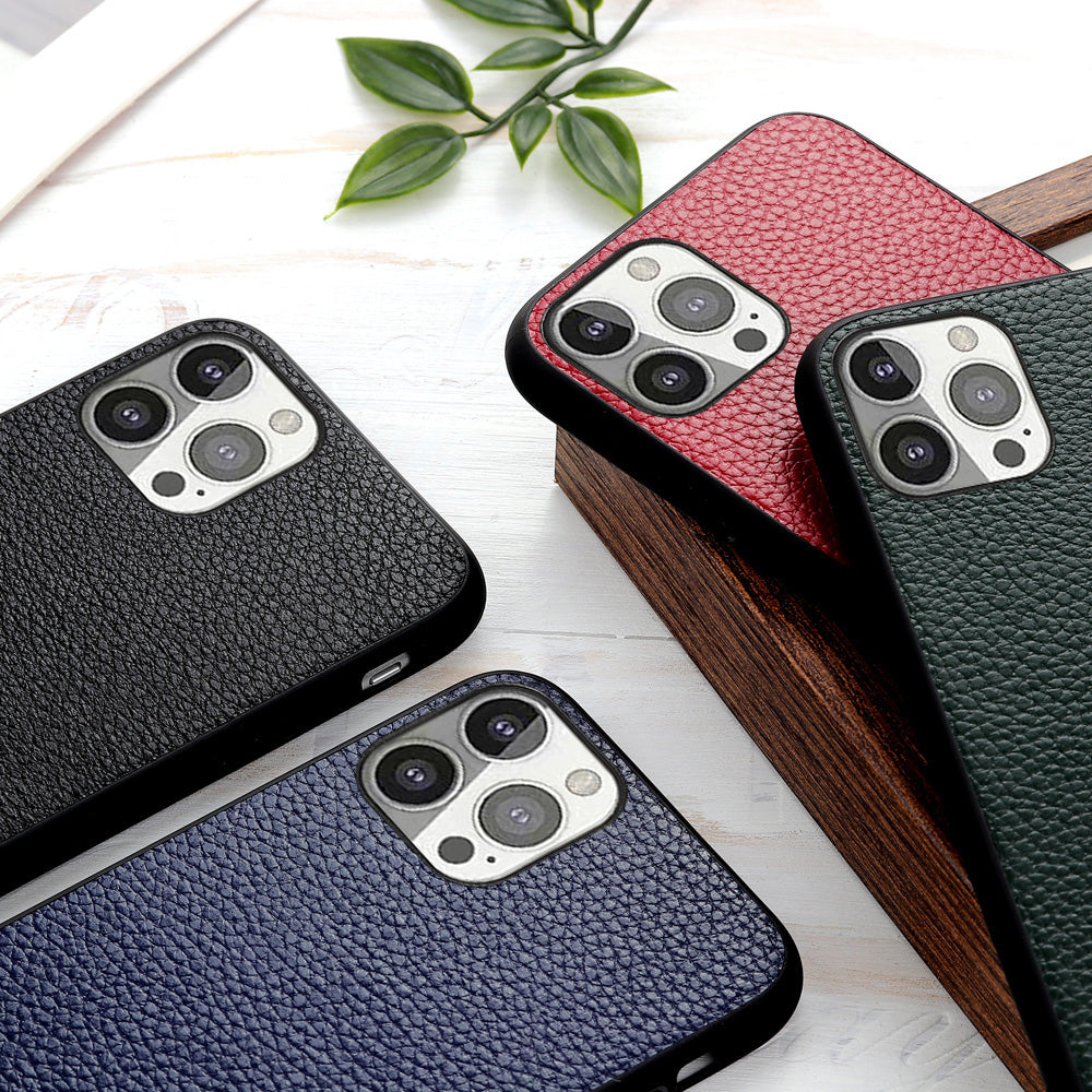 Litchi Texture Anti-drop Leather Phone Back Cover for iPhone 13 Pro 6.1 inch