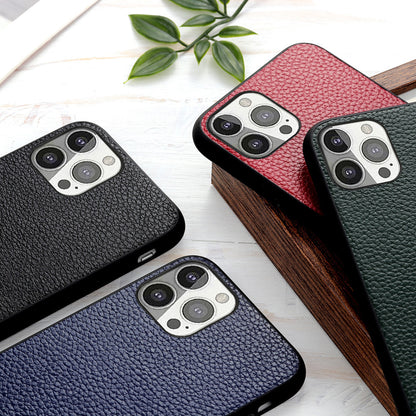 Litchi Texture Anti-drop Leather Phone Back Cover for iPhone 13 Pro 6.1 inch