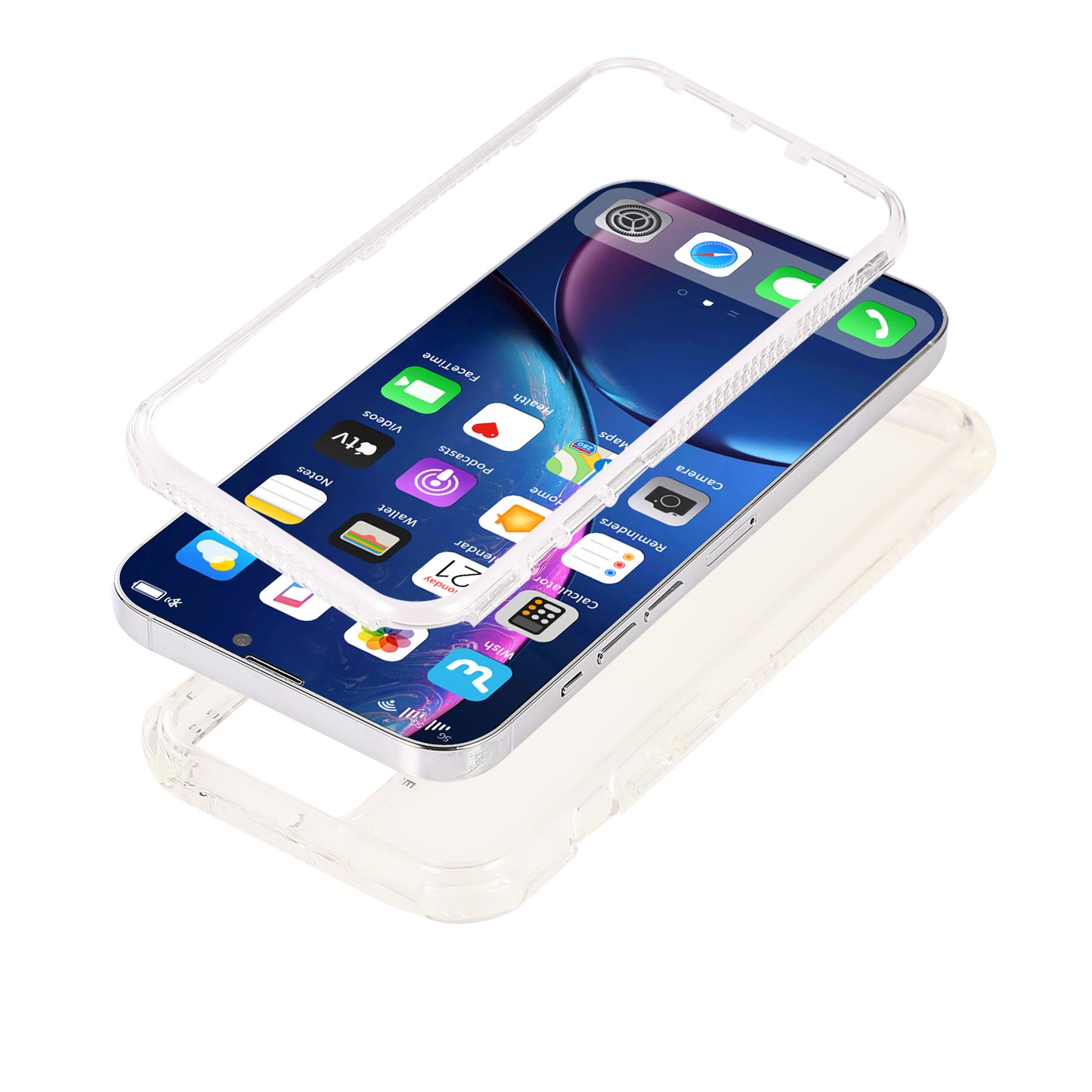 All-round Protective Hard PC+TPU Phone Back Case for iPhone 13 Pro 6.1 inch