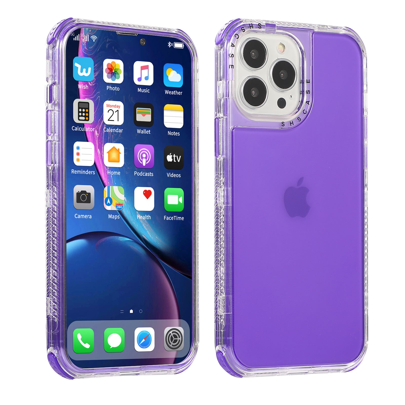 All-round Protective Hard PC+TPU Phone Back Case for iPhone 13 Pro 6.1 inch