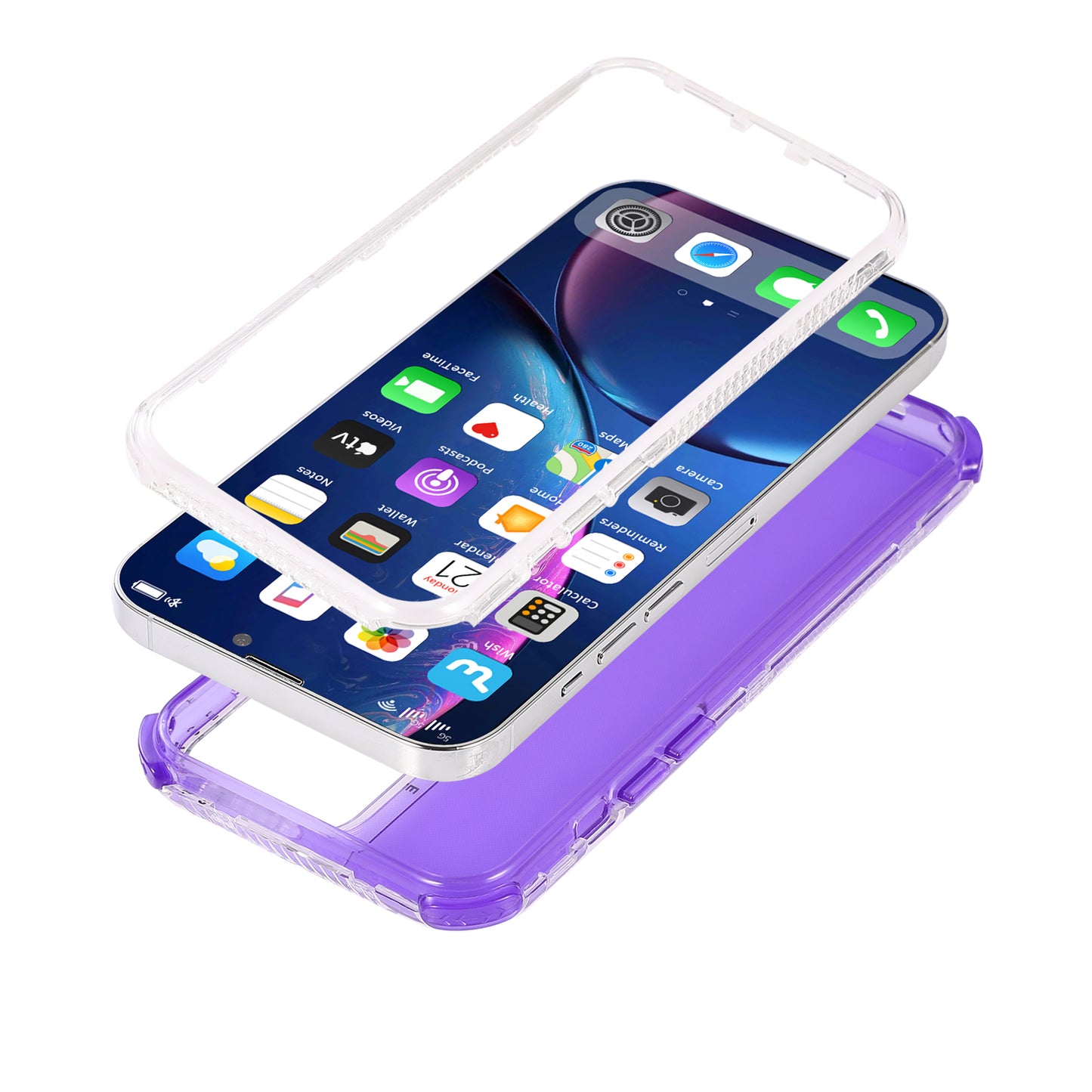 All-round Protective Hard PC+TPU Phone Back Case for iPhone 13 Pro 6.1 inch