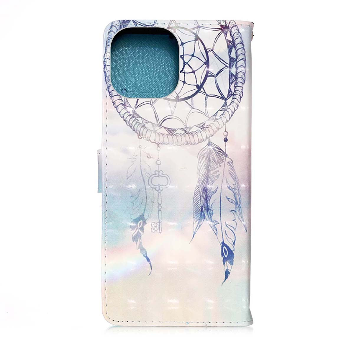 3D Fashion Pattern Printing PU Leather Shockproof Flip Magnetic Wallet Case with Strap for iPhone 13 Pro 6.1 inch