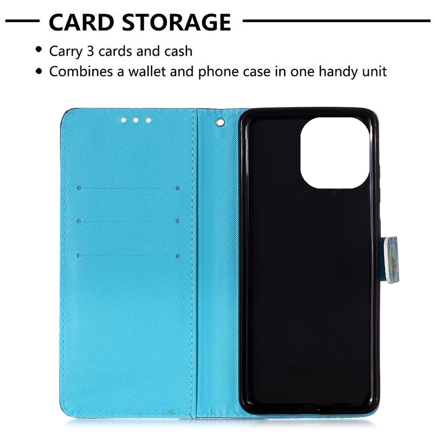 3D Fashion Pattern Printing PU Leather Shockproof Flip Magnetic Wallet Case with Strap for iPhone 13 Pro 6.1 inch