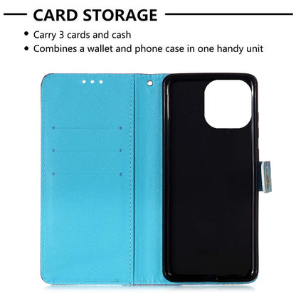 3D Fashion Pattern Printing PU Leather Shockproof Flip Magnetic Wallet Case with Strap for iPhone 13 Pro 6.1 inch