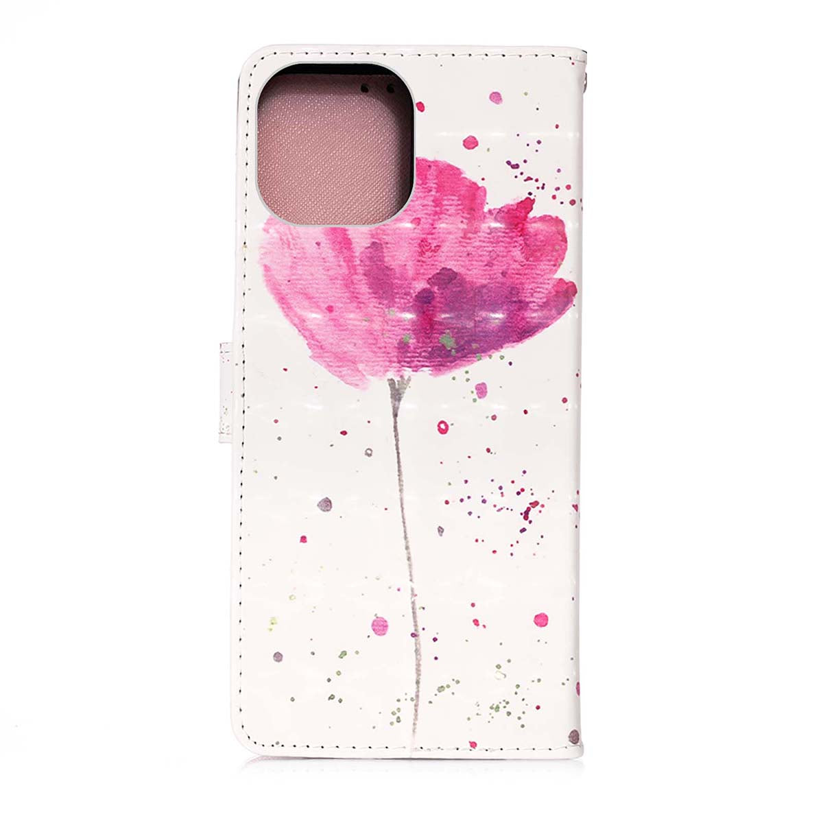 3D Fashion Pattern Printing PU Leather Shockproof Flip Magnetic Wallet Case with Strap for iPhone 13 Pro 6.1 inch
