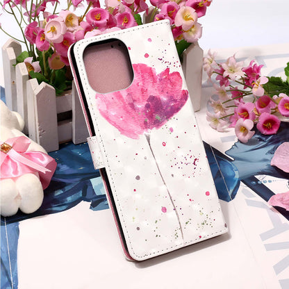 3D Fashion Pattern Printing PU Leather Shockproof Flip Magnetic Wallet Case with Strap for iPhone 13 Pro 6.1 inch