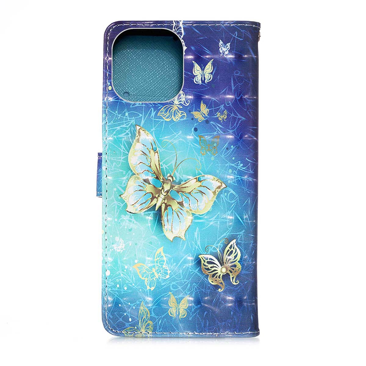 3D Fashion Pattern Printing PU Leather Shockproof Flip Magnetic Wallet Case with Strap for iPhone 13 Pro 6.1 inch