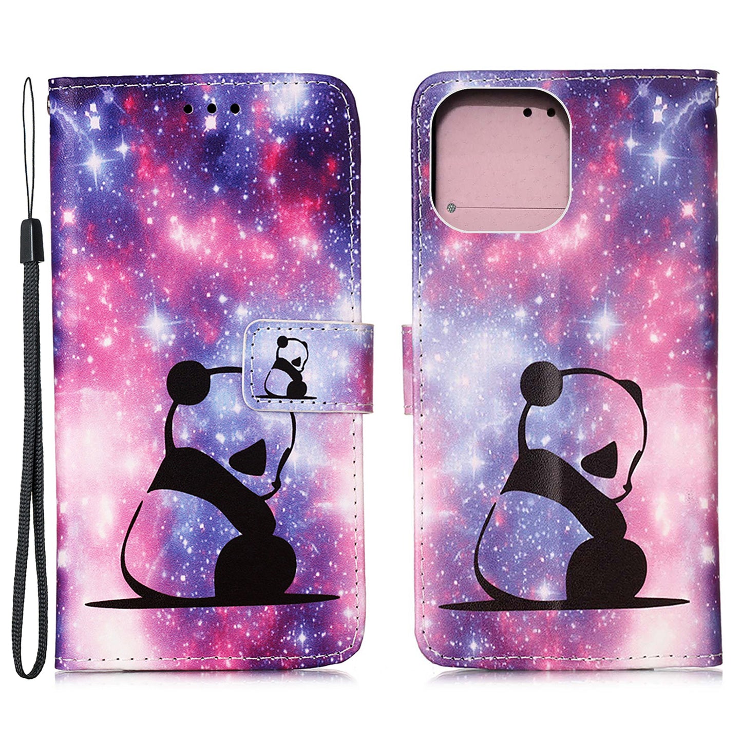 Pattern Printing Wallet Stand PU Leather Case Phone Shell for iPhone 13 Pro Max 6.7 inch