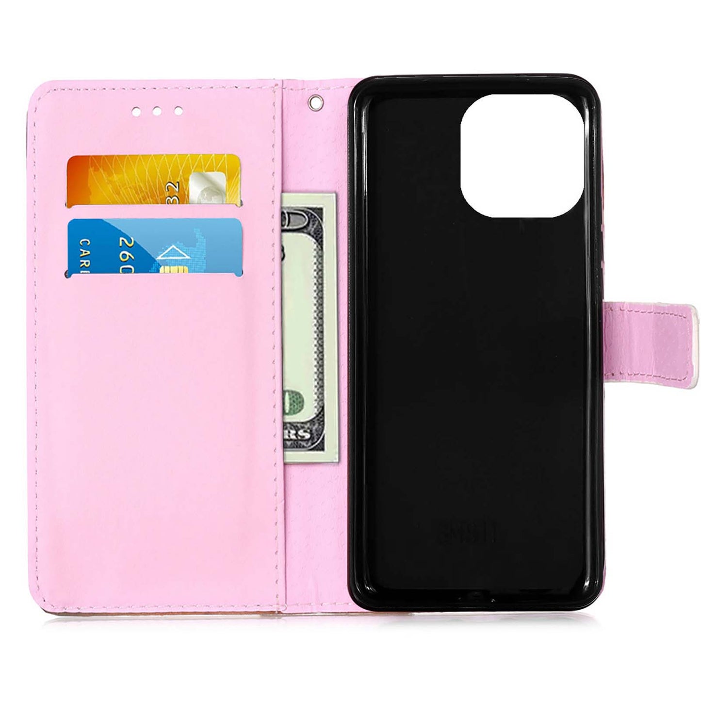 Pattern Printing Wallet Stand PU Leather Case Phone Shell for iPhone 13 Pro Max 6.7 inch