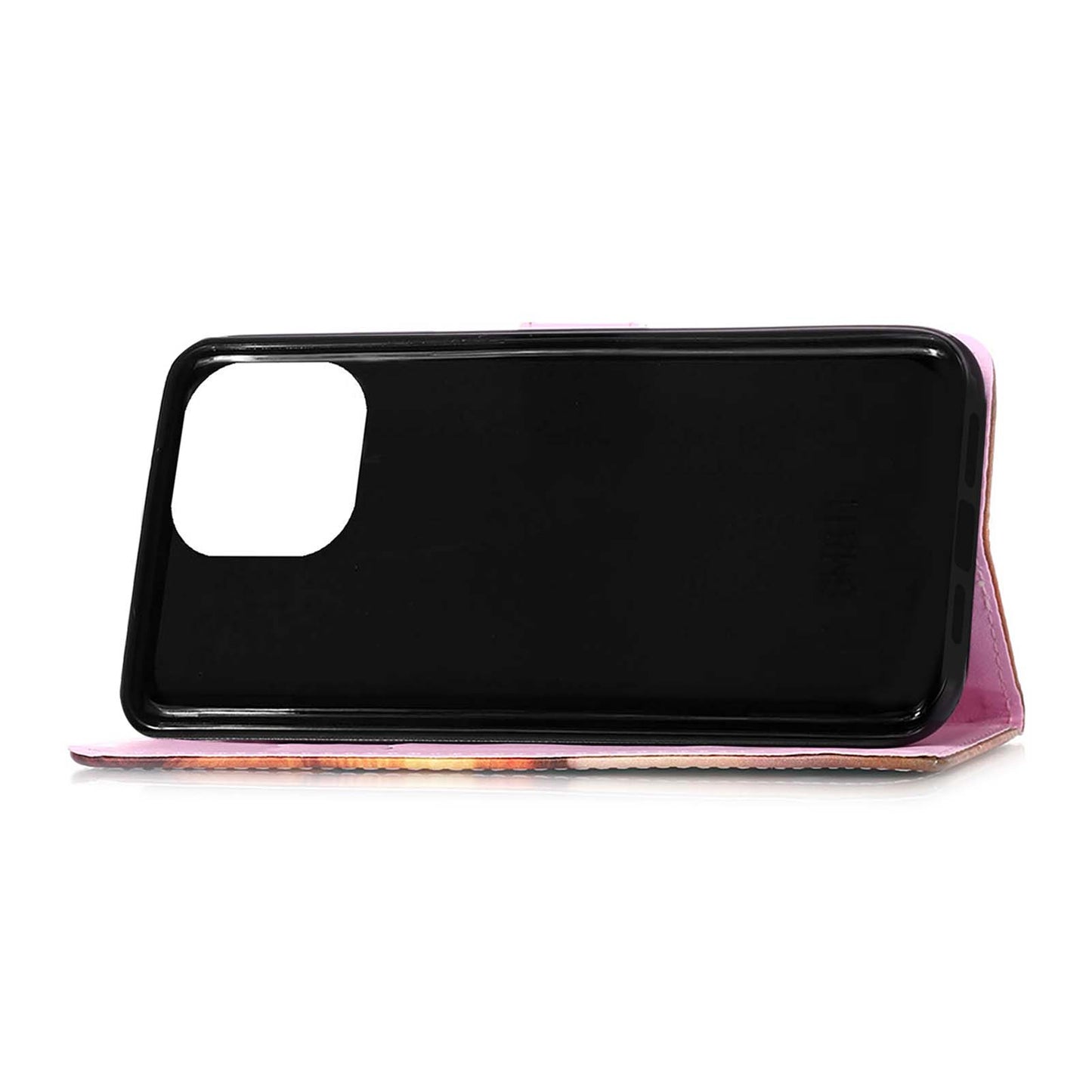 Pattern Printing Wallet Stand PU Leather Case Phone Shell for iPhone 13 Pro Max 6.7 inch
