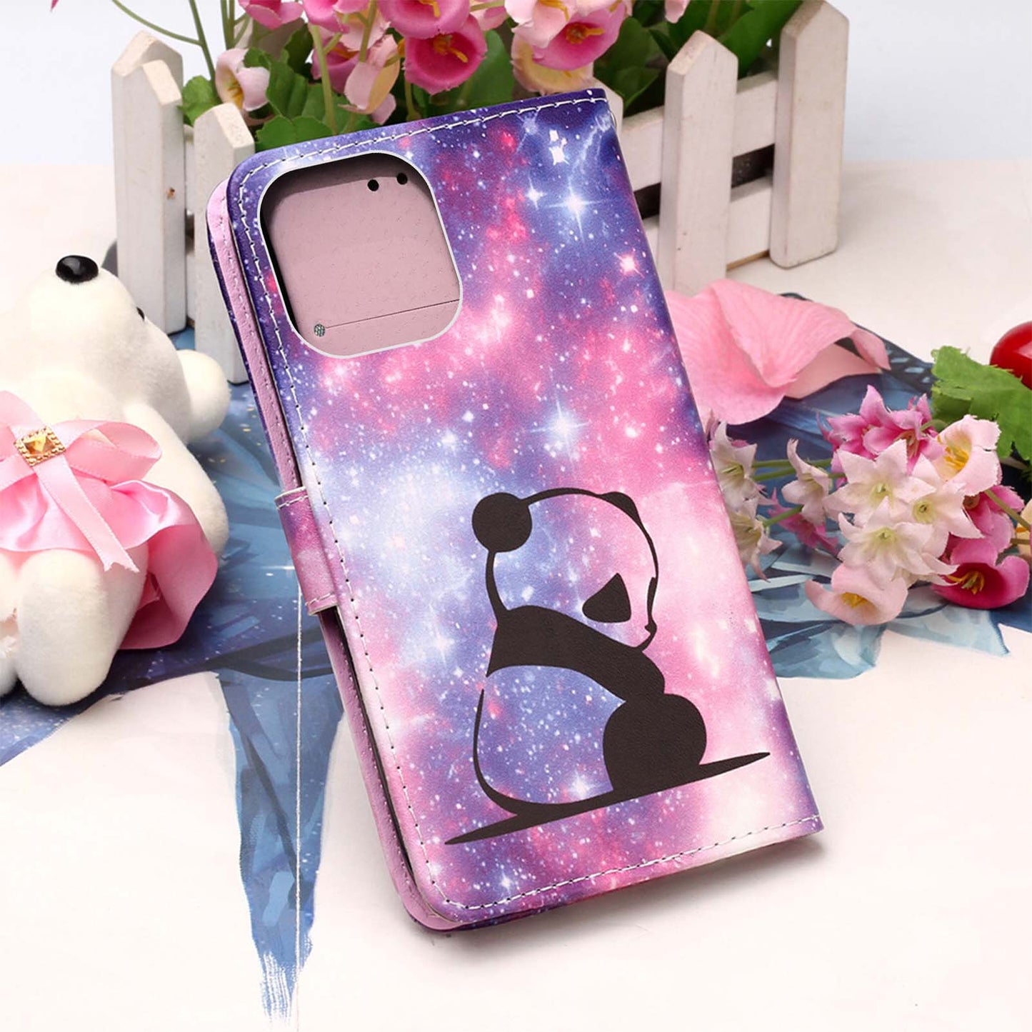 Pattern Printing Wallet Stand PU Leather Case Phone Shell for iPhone 13 Pro Max 6.7 inch