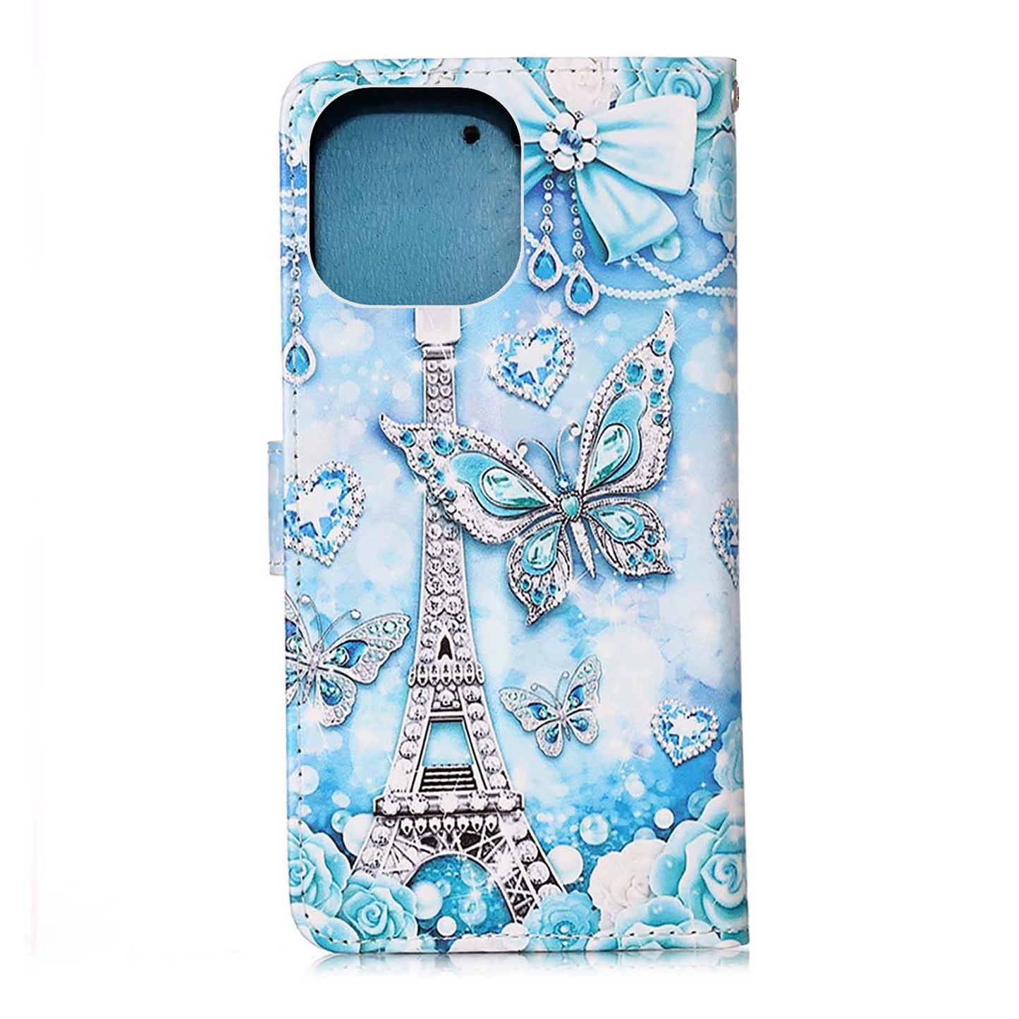 Pattern Printing Wallet Stand PU Leather Case Phone Shell for iPhone 13 Pro Max 6.7 inch
