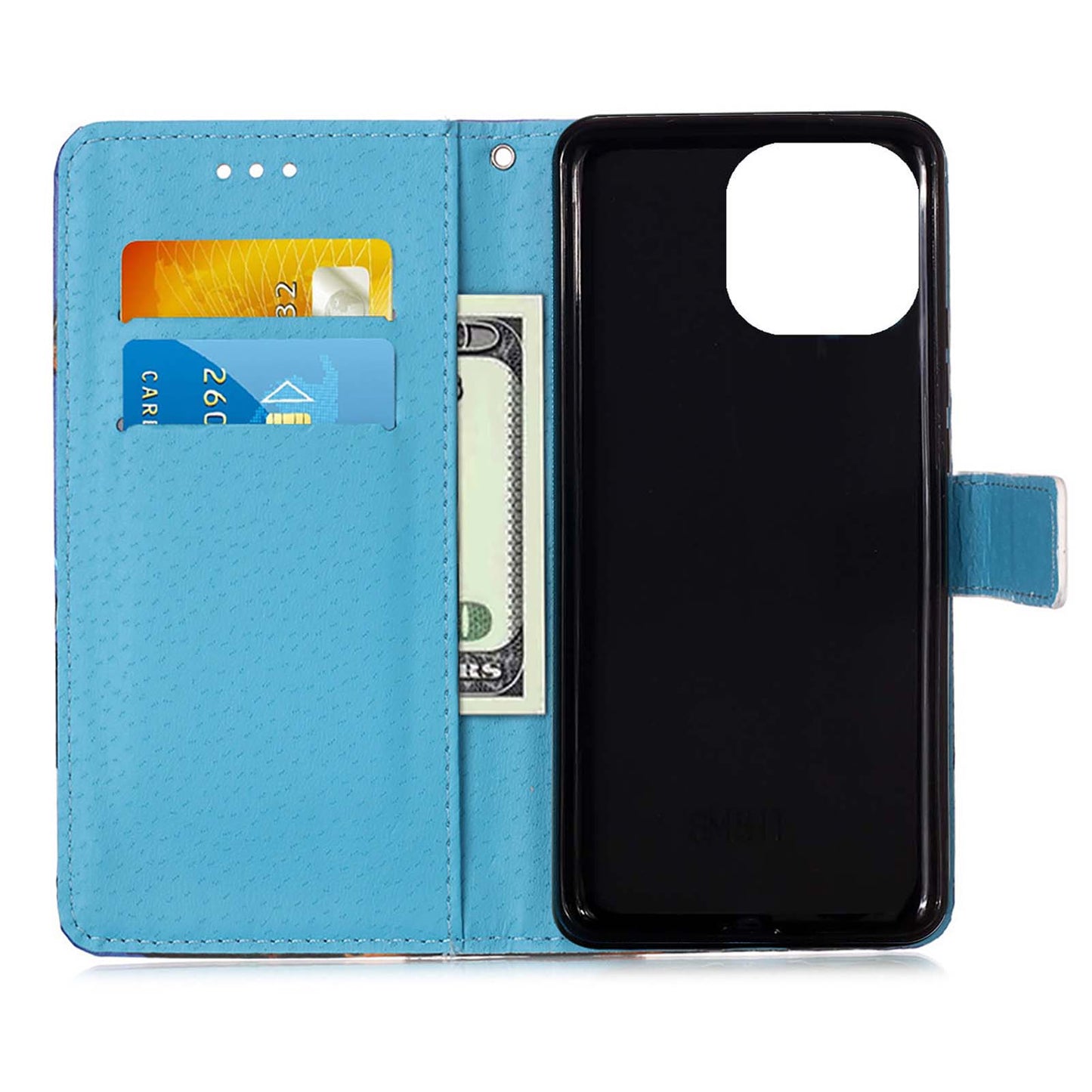 Pattern Printing Wallet Stand PU Leather Case Phone Shell for iPhone 13 Pro Max 6.7 inch