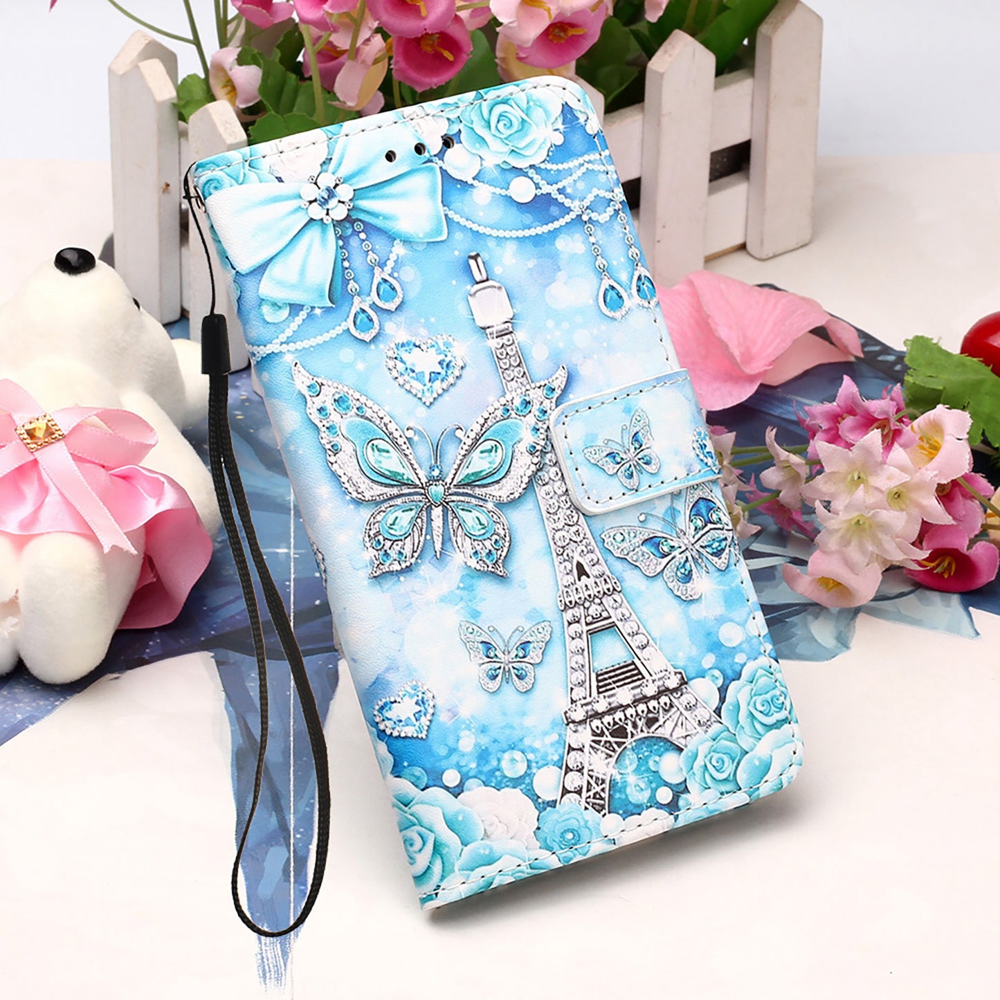 Pattern Printing Wallet Stand PU Leather Case Phone Shell for iPhone 13 Pro Max 6.7 inch