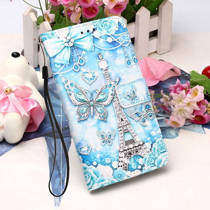 Pattern Printing Wallet Stand PU Leather Case Phone Shell for iPhone 13 Pro Max 6.7 inch