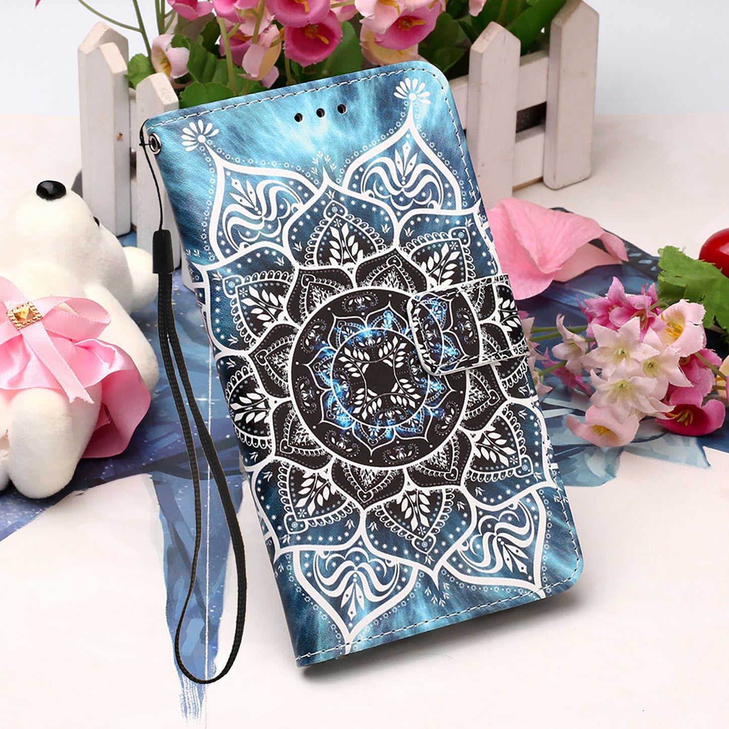 Pattern Printing Wallet Stand PU Leather Case Phone Shell for iPhone 13 Pro Max 6.7 inch