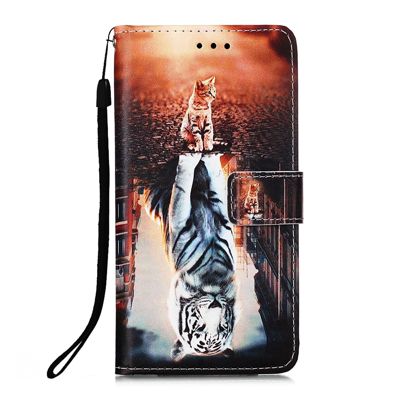 Pattern Printing Wallet Stand PU Leather Case Phone Shell for iPhone 13 Pro Max 6.7 inch