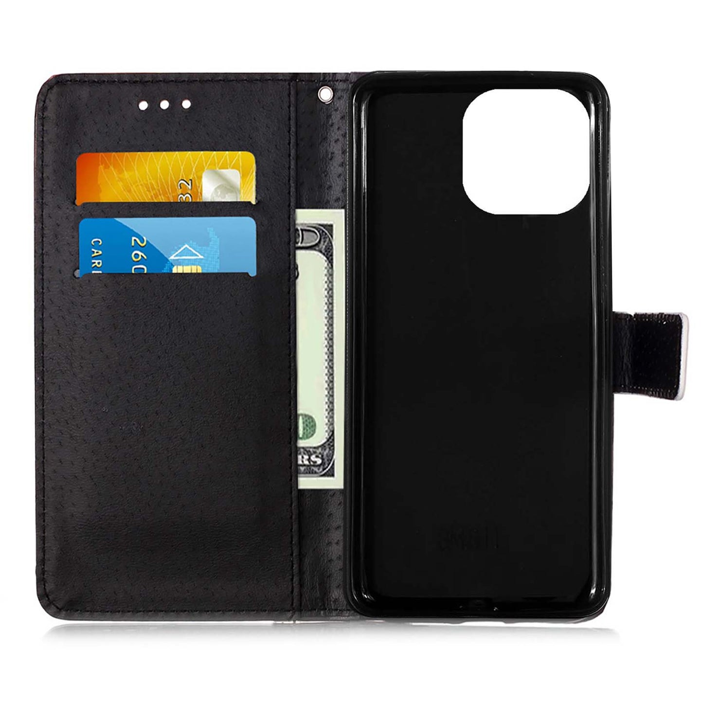 Pattern Printing Wallet Stand PU Leather Case Phone Shell for iPhone 13 Pro Max 6.7 inch