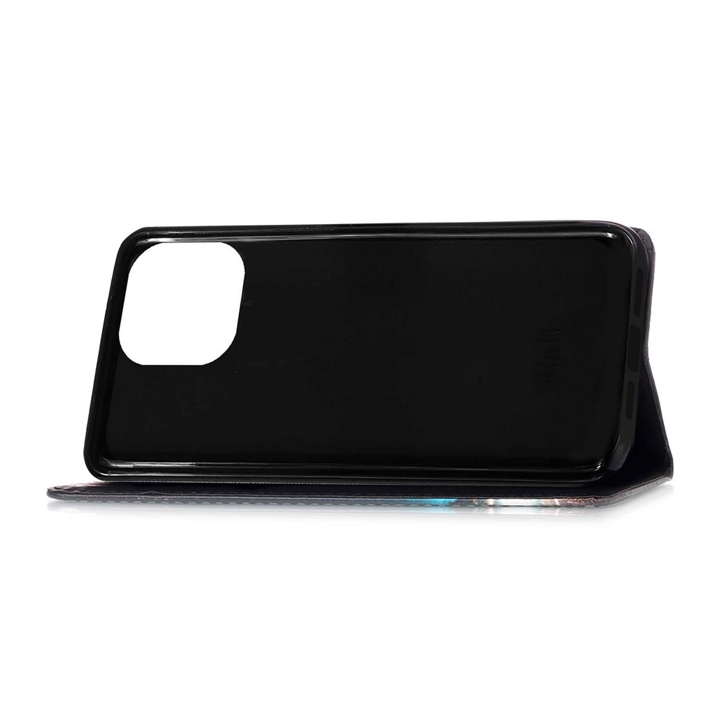 Pattern Printing Wallet Stand PU Leather Case Phone Shell for iPhone 13 Pro Max 6.7 inch