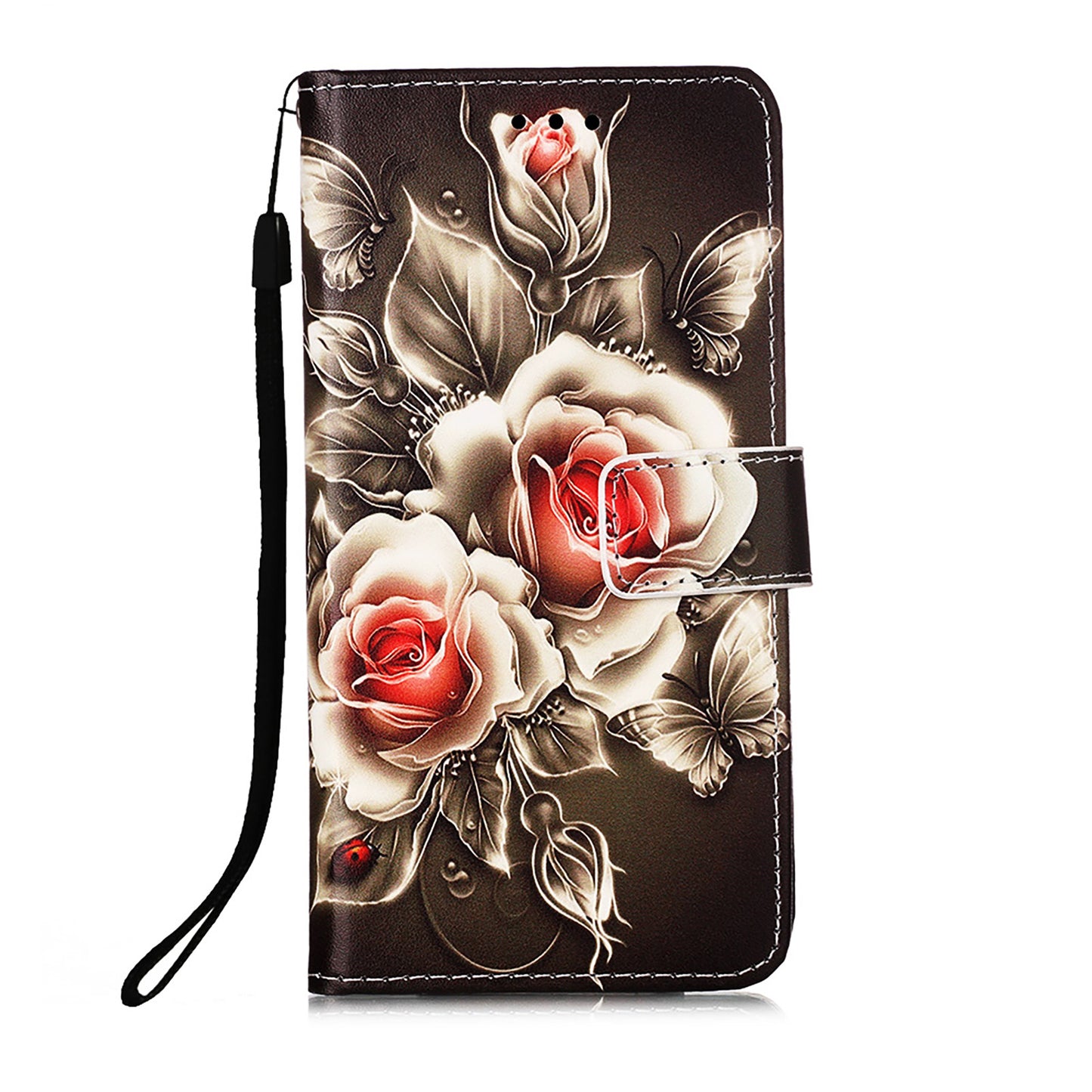 Pattern Printing Wallet Stand PU Leather Case Phone Shell for iPhone 13 Pro Max 6.7 inch